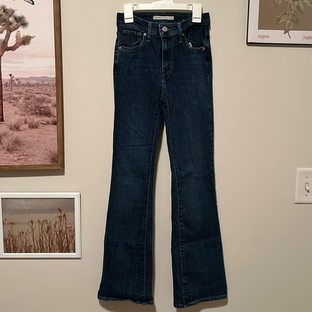 Levi's 725s Dark Wash High Rise Bootcut Size 24 Short